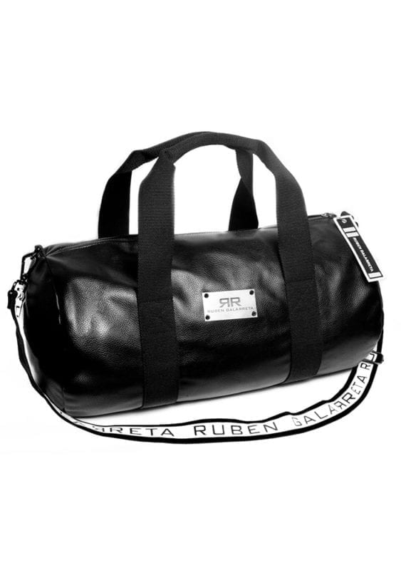 VEGAN BLACK LEATHER AERO HOLDALL - Ruben Galarreta holdall